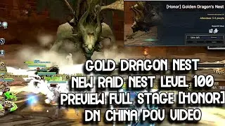 Gold Dragon Nest Preview Full Stage Honor Mode | New Raid Dragon Nest Level 100 DN China POV Video
