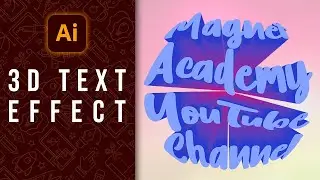3D Pop Up Text Effect in Illustrator - Wrap text - Adobe Illustrator Tutorial | Magnet Academy