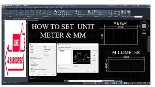 Lesson# 1.1!How to set units in Millimetre&Meter?!Unit Setup in AutoCAD Dim. in Millimetre & meter.