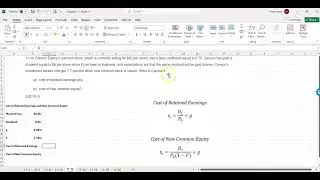 Chapter 11 Problem 12 CFIN7 Excel