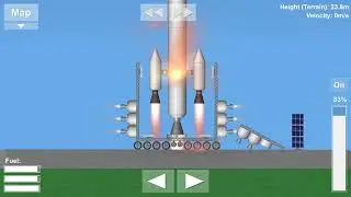 The rocket fall landing on the Earth
