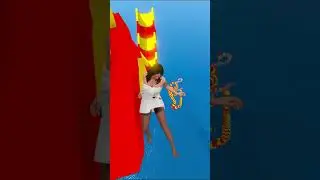 Amanda Funny Cow Towel Water Slide #3 #shorts