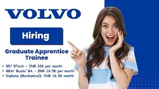 Volvo Group Hiring Graduate Apprentice Trainee | BE, BTech, BBA, Bcom, BA, Diploma | 2021, 22 & 23