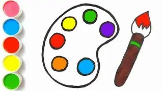 Draw and colour paint palette | Draw and colour paint palette  kids & Toddlers #how  #diana  #Roma