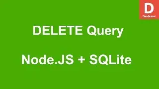 Node.JS How to DELETE query with SQLite Database