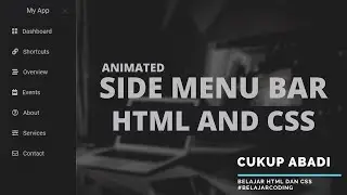 CARA MEMBUAT SIDEBAR MENU MENGUNAKAN HTML dan CSS
