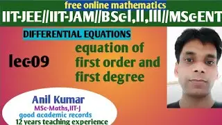 D.E.//equation of first order and first degree//separation of variable