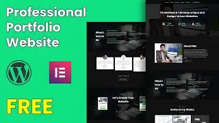 How To Make A Portfolio Website in WordPress using Elementor
