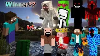 Minecraft Herobrine vs Entity 303 vs All Powerful Mobs! 🔥 Epic Final Battle