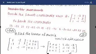Encoder & Determinant Section 2.5& 3 .1