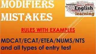 MODIFIERS MISTAKES | TYPES OF MODIFIERS | RULES WITH EXAMPLES | ENGLISH GRAMMAR