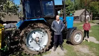 Сажаем картофель двухрядной сажалкой на тракторе МТЗ 82.1