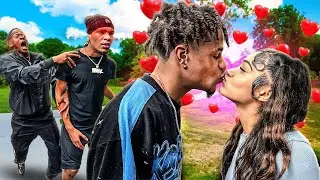 Kobe J Kissed Will Girl In front Of Him & He Goes Off!