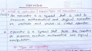 Operator in C language in hindi | Types of operator in C programming