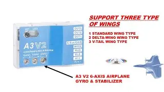 How to set WING TYPE in A3 V2 6-AXIS GYRO & STABILIZER | DELTA-WING | V-TAIL | STANDARD WING.