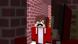 JJ with Brick - MAIZEN Minecraft Animation #shorts