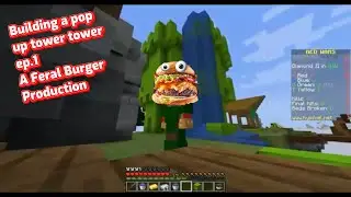 Makin a pop up tower tower in Hypixel Bedwars