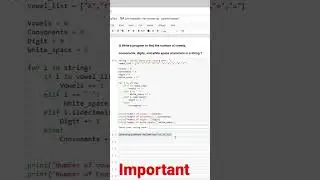 2.73 Python program to find number of vowels, consonants, digit and white space in string? 