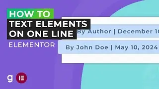 How to Make Text Elements in Elementor Appear on One Line