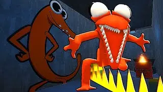 ME TRANSFORMEI no MONSTRO LARANJA DE RAINBOW FRIENDS e ACHEI A CAVERNA SECRETA DO LARANJA! CHAPTER 3