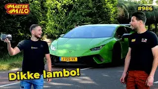 Don de Jong op bezoek met zijn Lambo