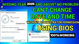 HOW TO FIX  DATE AND TIME CAN'T CHANGE WITHOUT ADMINISTRATOR PERMISSION