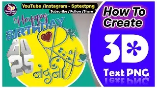 3D Text PNG - Made on Mobile