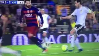 Goal Valencia Santi Mina, - Barcelona 0-2  0-1 17.04.2016