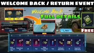Extra Free Uc Return 🔥 Welcome Back Event 🤑 How To Get Return Event In Bgmi & Pubg | WELCOME BACK