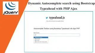 Dynamic Autocomplete search using Bootstrap Typeahead with PHP Ajax 🔥🔥