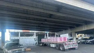 Central Oregon Flatbed Trucking #145. Shingles. Insulation foam. Worse weekend load ever.