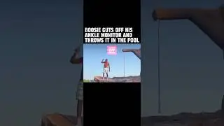 Boosie cuts off his ankle monitor and throws it in the pool