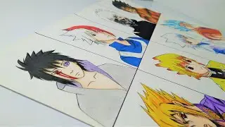 Drawing SASUKE UCHIHA in different anime styles (NARUTO SHIPPUDEN)
