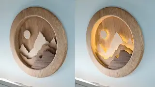 How To Make THE COSIEST Wooden Mountain Light Box | 12v DIY Camper Van