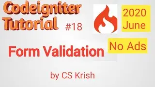 Form Validation Codeigniter Tutorial in hindi
