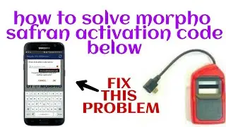 morpho safran rd service problem solve activation code below || easily solve new trick