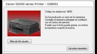 how to solve error 5B00 Canon G2000 New System For Low Costing