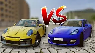 Porsche 911 ПРОТИВ Porsche Panamera в MadOut2! (Сравнение).