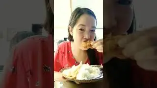 Fried Chicken and Egg for my lunch #youtubeshorts #food