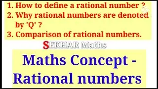 Maths Concept - Rational numbers