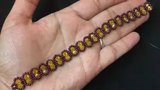 Season of Fall theme bicone bracelet- #fallseason #september2023 - Elegant Beaded Bracelet