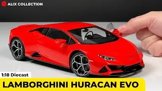 Unboxing of Lamborghini Huracan EVO 1:18 Diecast Model Car by AUTOart Models (4K)
