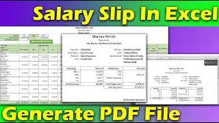 How to Create Automated Salary Slip in Excel | Generate File in PDF and Send to Employee
