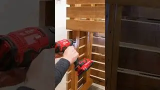 Slatted planter box (part 4) - hidden storage #shorts