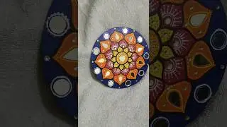 Mandala mirror work #mandala #lippanart #mirrorwork #mirrorart #decoration #folkart #viral #shorts