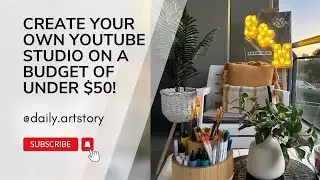 DIY:Create Your Own Youtube Studio On A Budget Of Under $50! #youtubestudio #art #asmr r#artistomg