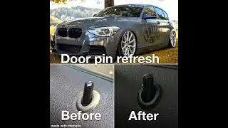 BMW door pin lock surround trim bezel restore.