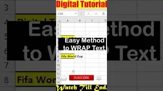 Super quick way to Wrap Text in excel |  Keyboard Shortcut 