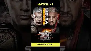 SUMMER SLAM 2024 MATCH CARD | #shorts #summerslam2024