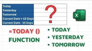 MS Excel - Today Function | How to use the Today Function in Microsoft Excel?